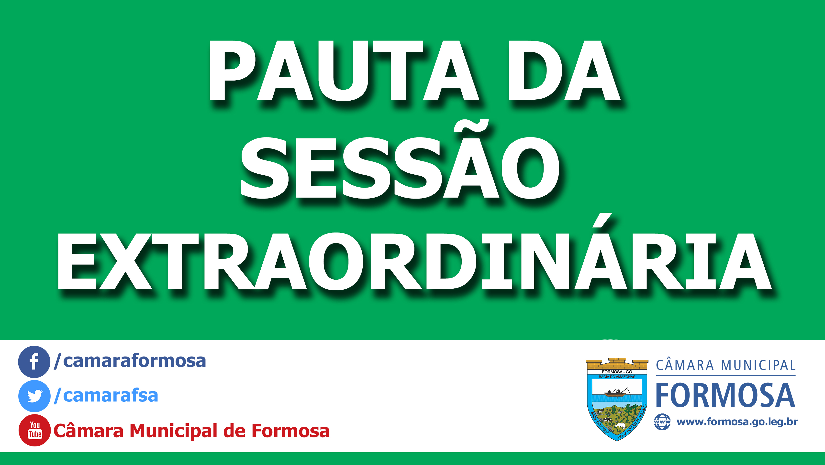 Pauta das Sessões Extraordinárias do dia 19/06/18