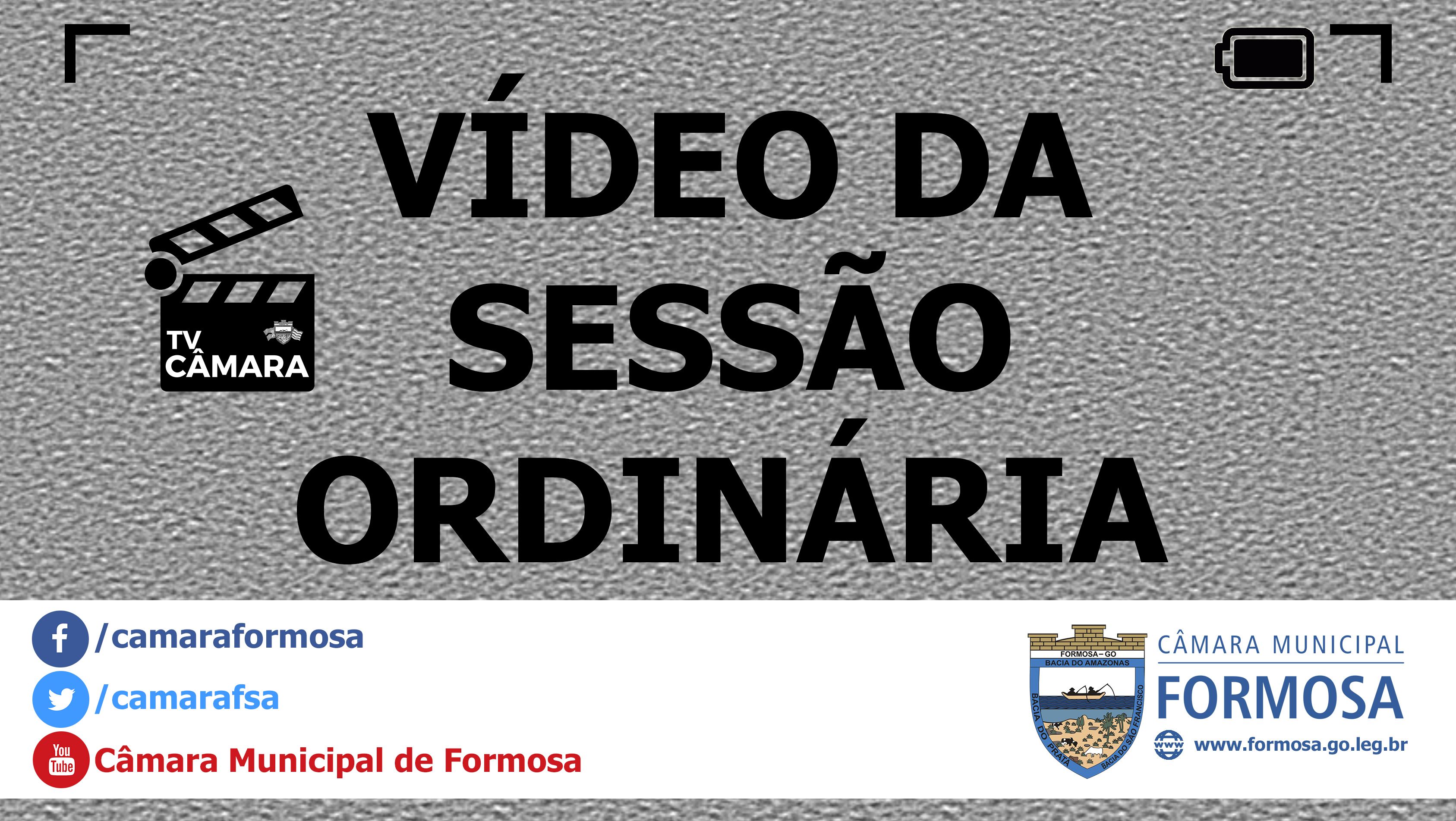 Vídeo da Sessão Ordinária do dia 08/11/17